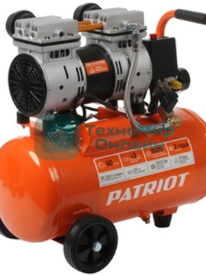 Компрессор поршневой безмасляный Patriot WO 24-260S, 260 л/мин, 8 бар, 1500 Вт, 24 л, быстросъемный 1/4