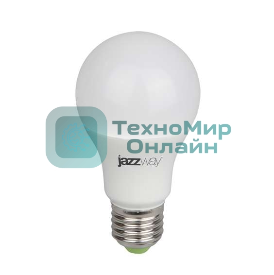 Лампа светодиодная JazzWay PPG A60 AGRO 9Вт грушевидная E27 230В (для растений) IP20