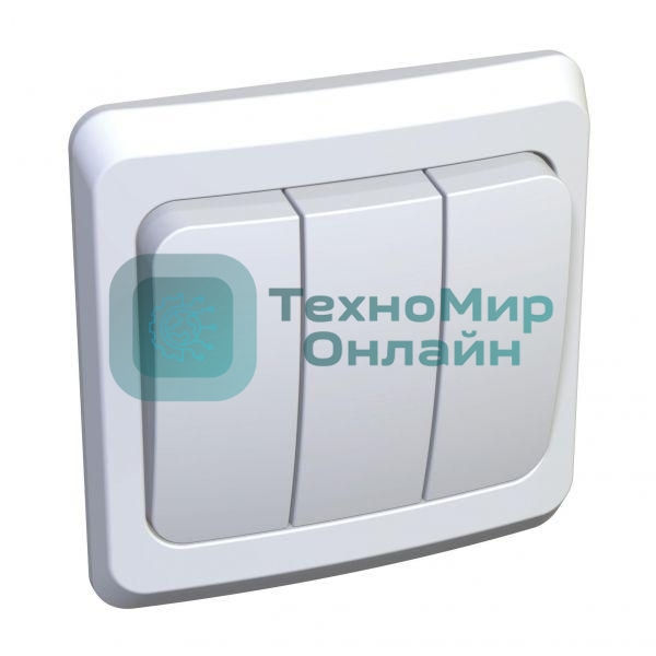 Выключатель 3-кл. СП Этюд 10А IP20 белый SchE BC10-003B