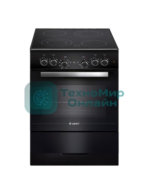 Плита электрическая Gefest ЭП Н Д 6560-03 0057 черный, конфорок 4 электрических, духовка 55 л, 60 см x 85 см x 60 см