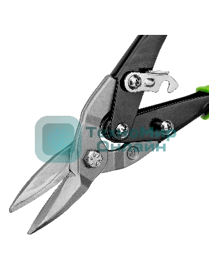 Ножницы по металлу Сибртех, 250 мм, прямой рез, сталь С55,двухкомпонентные рукоятки