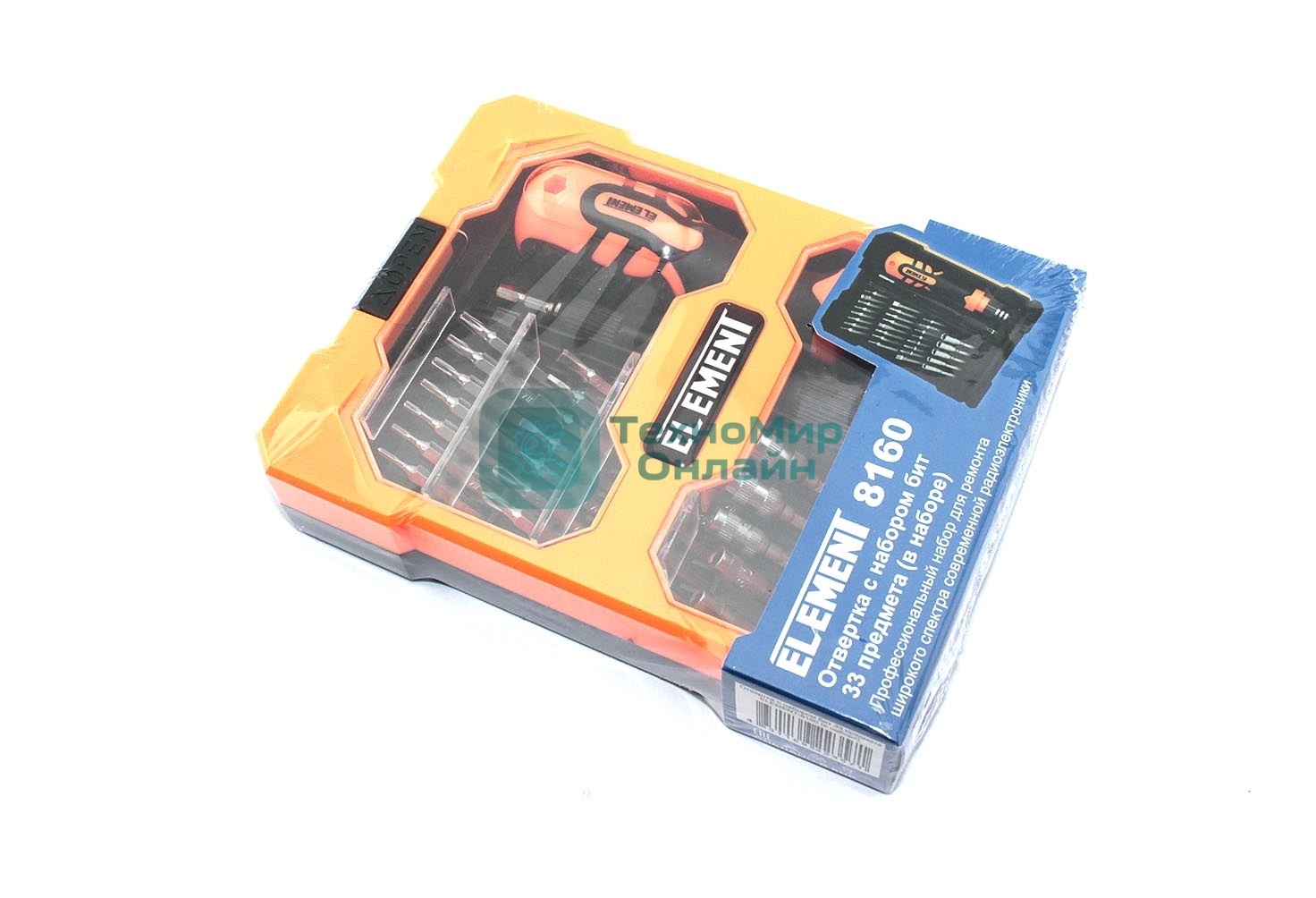 Отвертка с набором бит ELEMENT 8160