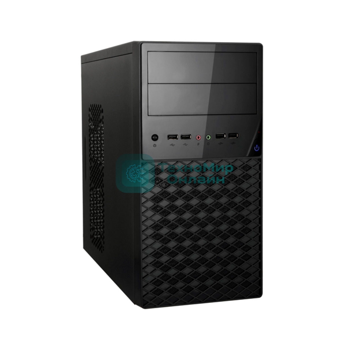 Компьютерный корпус ExeGate EX284028RUS Minitower BA-203U Black, mATX, (AA350, 80мм), 2хUSB+1хUSB 3.0, Audio