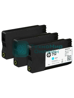 Картридж струйный HP 712 3ED77A голубой x3упак. (29мл) для HP DJ Т230/630