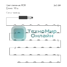 Гирлянда Neon-night смарт Нить из росы с крупными светодиодами 10м, 100LED RGb, IP20, прозрачный провод, USB