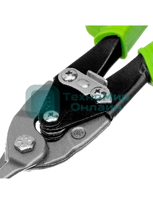 Ножницы по металлу Сибртех, 250 мм, прямой рез, сталь С55,двухкомпонентные рукоятки