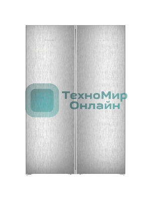 Холодильник Liebherr Комбинация XRFsf 5240-22 001(SFNsfd 5247-22 001+ SRsfd 5220-22 001) серебристый двухкамерный 412/262л морозилка сбоку, Side by Side