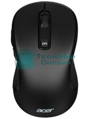 Мышь беспроводная Acer OMR303 черный, 1600 dpi, радиоканал, USB, кнопки - 6