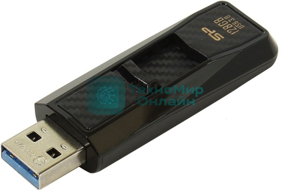 Флешка USB R/W Silicon Power R/W 128Gb Blaze B50 SP128GbUF3B50V1K USB3.0 черный