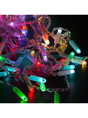 Гирлянда Neon-night Айсикл (бахрома) светодиодный, 4,8 х 0,6 м, прозрачный провод, 230 В, диоды RGB, 176 LED
