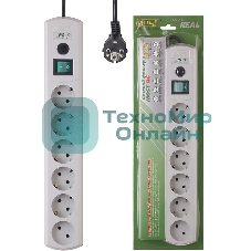Сетевой фильтр Most RG 3 м, 6 розеток, белый, коробка