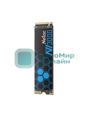 Накопитель SSD Netac NV3000, 2Tb, PCIe 3.0 x4, M.2 2280, NVMe, R/W 3100/2100, с радиатором