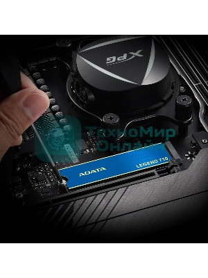 Накопитель SSD ADATA LEGEND 710, 256Gb, PCIe 3.0 x4, M.2 2280, NVMe, R/W 2100/1000, с радиатором