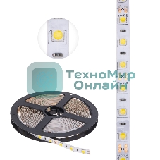 Лента светодиодная 5 м 12 В 5050 4000 К IP23 60 LED/м для БП с клеммами LAMPER