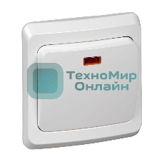 Выключатель 1-кл. СП Этюд 10А IP20 с индик. белый SchE BC10-005B