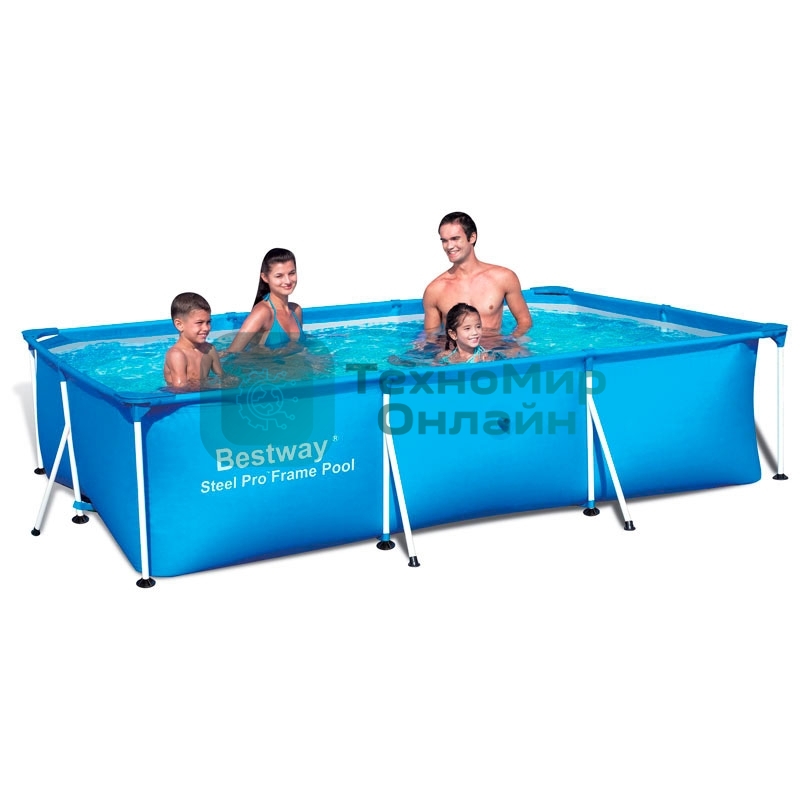 Бассейн Bestway каркасный прямоугольный Steel Pro 300х201х66 см, 3300л., 56404 Bestway