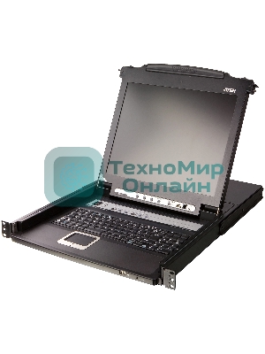 Переключатель-KVM 8-портовый IP с ЖК-дисплеем Slideaway/ATEN SINGLE RAIL 8P PS/2-USB LCDKVMP 17INCH WIH IP