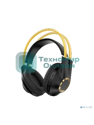 Беспроводные/проводные наушники QUMO Party Rave BT 0078 золотой, накладные, Bluetooth + проводной, до 10 ч