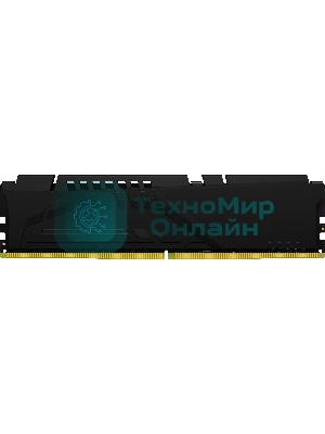 Оперативная память Kingston Fury Beast, DDR5, 32Gb (1x32GB), 6400MHz, CL32, DIMM, радиатор, черный