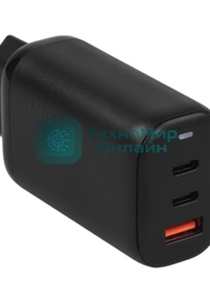 Сетевое зарядное устройство MORE CHOICE (4610196409646) NC79 1USB+2Type-C 3.0A PD 65W быстрая зарядка черный