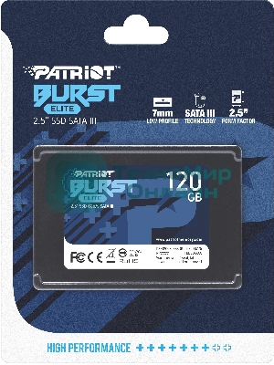 Накопитель SSD Patriot Burst Elite, 120Gb, SATA, 2.5