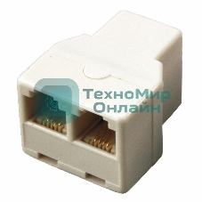 Телефонный двойник Rexant RJ-14(6P4C) (гнездо - 2 гнезда)