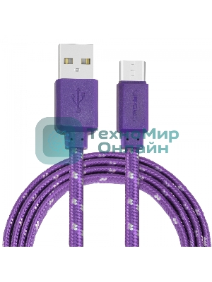 Кабель Crown USB - USB Type-C CMCU-3052C violet
