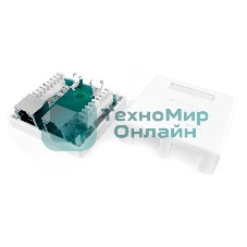 Розетка компьютерная Hyperline, 2x RJ45, кат. 6, экр., 26х62,3 мм (ВхШ), белый, (SB1-2-8P8C-C6-SH-WH)