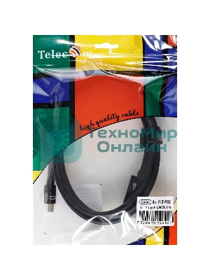 Кабель 1.4V Mini DisplayPort M <--> DisplayPort M 1,8м 4K@120HZ 8K@60HZ Telecom (TA683M-1.8M)
