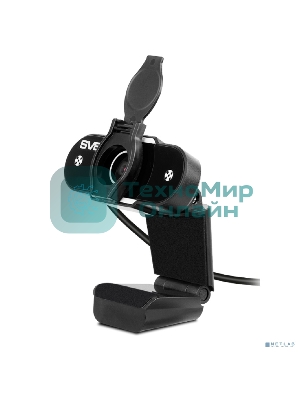 Веб-камера SVEN IC-915 1280x720, 30 кадр/с, USB Type-A, микрофон, шторка приватности, универсальное крепление