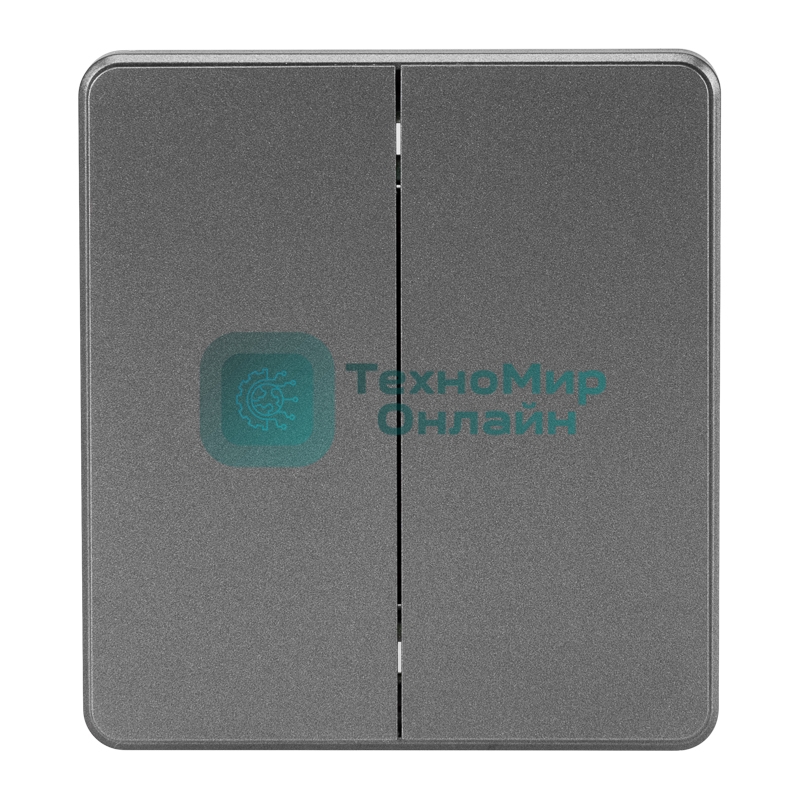 Выключатель Kranz ROUND 2 кл перекрестный (переключатель) 10А с/у титан