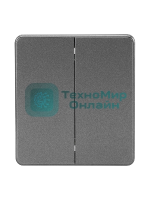 Выключатель Kranz ROUND 2 кл перекрестный (переключатель) 10А с/у титан