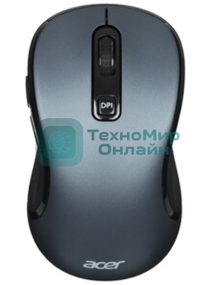 Мышь беспроводная Acer OMR306 черный/серый, 1600 dpi, радиоканал, USB, кнопки - 6
