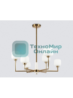 Люстра Ambrella light LH53015/6 BS/FR латунь/белый матовый G9*6 max 40W D690*680