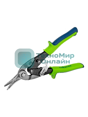 Ножницы по металлу Сибртех, 250 мм, правый рез, сталь С55,двухкомпонентные рукоятки