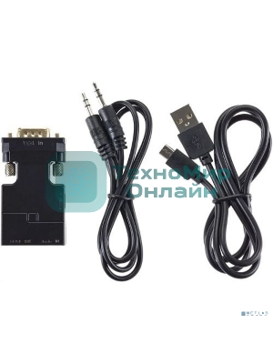 Переходник VCOM CA337A VGA(M)+audio+microUSB --> HDMI(F)1080*60Hz