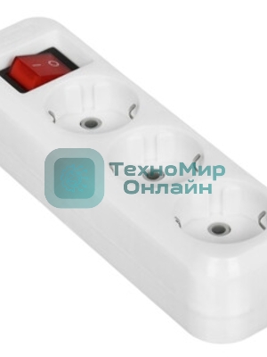 Удлинитель бытовой Smartbuy (SBE-16-3-10m-ZS) 3 роз х 10,0 м - белый