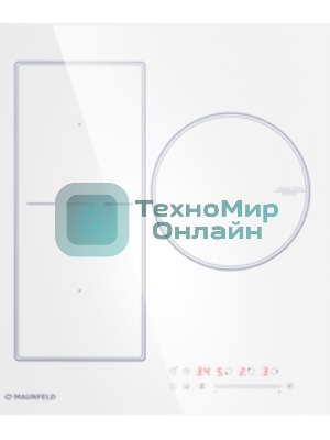 Индукционная варочная панель Maunfeld CVI453SBWH Inverter, конфорок: 3 шт., стеклокерамика, независимая, белый