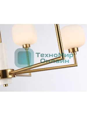 Люстра Ambrella light LH53015/6 BS/FR латунь/белый матовый G9*6 max 40W D690*680