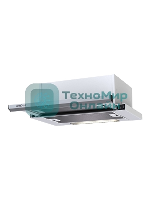 Вытяжка встраиваемая KRONA Kamilla slim 600 нержавеющая сталь/белый, 60 см, 1066 куб. м/ч, 58 дБ