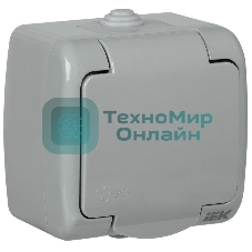 Розетка Iek ERA12-K03-16-54 РСш12-2-А 1-ая с з/к откр. уст. 16А IP54 AQUATIC