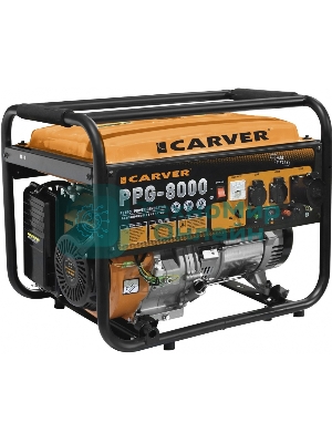 Электрогенератор бензиновый Carver PPG-8000, 6.5 кВт, 78 дБ, 81 кг