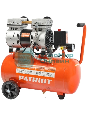 Компрессор поршневой безмасляный Patriot WO 24-260S, 260 л/мин, 8 бар, 1500 Вт, 24 л, быстросъемный 1/4