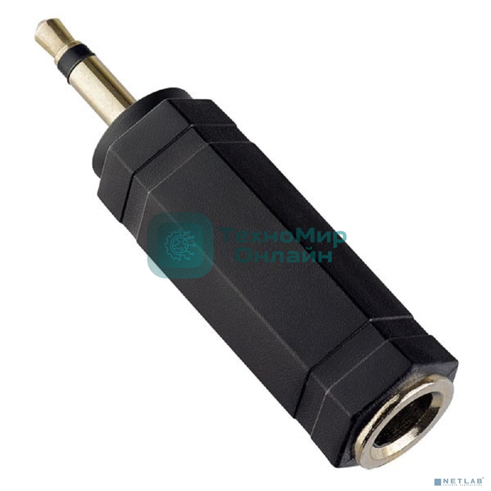 Переходник PERFEO Jack 6.35 мм розетка - Jack 3.5 мм вилка, стерео-аудио (A7024)