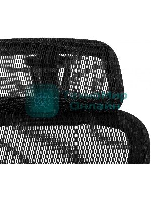 Кресло руководителя Бюрократ 831 черный сетка с подголов. крестов. пластик