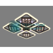 Светильник Ambrella light FA287/4 CF/TI кофе/янтарь 116W 750*750*80 (ПДУ РАДИО 2.4G)