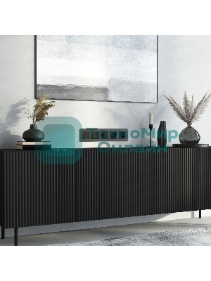 Рамка на 5 постов Senso (черный, стекло soft-touch) W0053108
