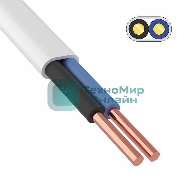 Провод ПБВВ/ПУСП 2x2,5 мм², 100 м ГОСТ 26445-85, ТУ 3551-021-38229892-2017