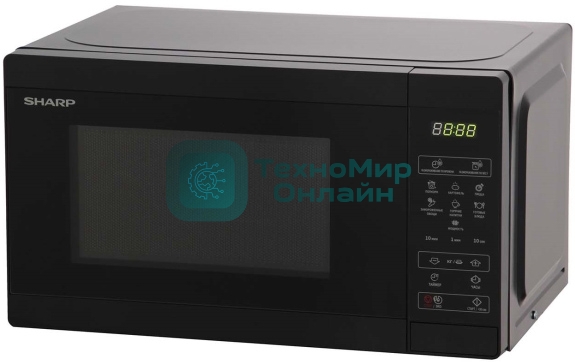 Микроволновая печь Sharp R-2800RK черный, 20 л, 800 Вт, переключатели - сенсор