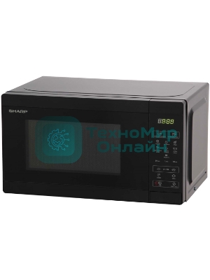 Микроволновая печь Sharp R-2800RK черный, 20 л, 800 Вт, переключатели - сенсор